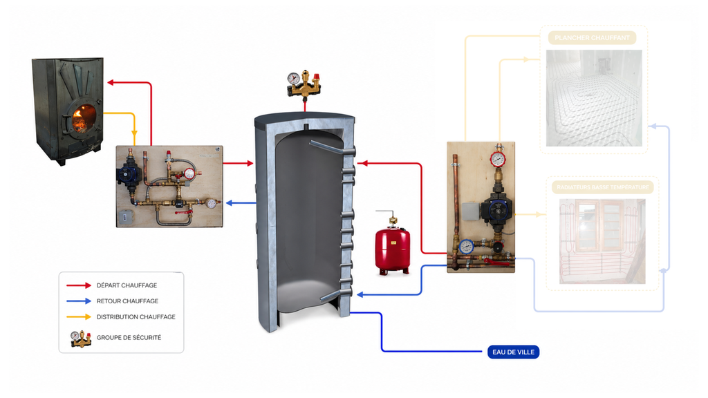 Schéma hydraulique Pack poêle Odyssey