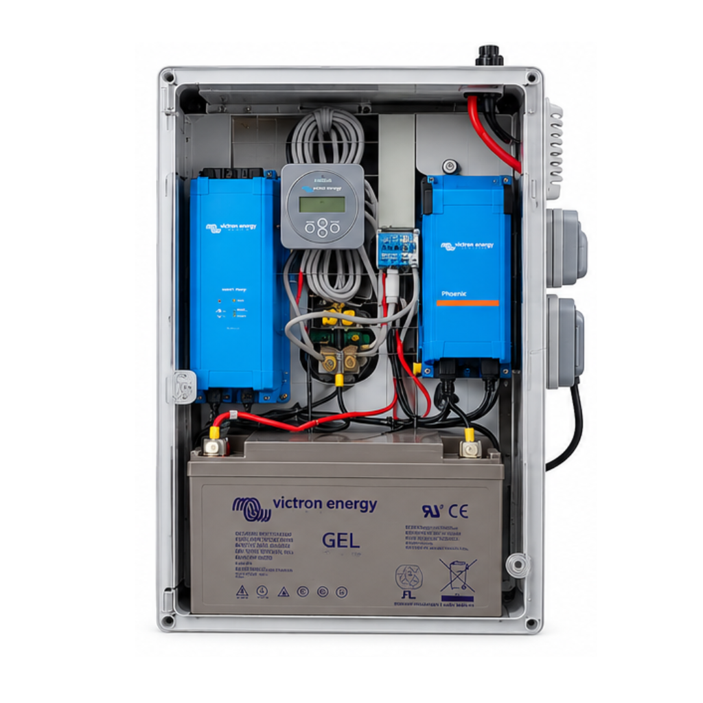 Kit  coffret de sécurité électrique 250VA 90AH (Sans recharge solaires)