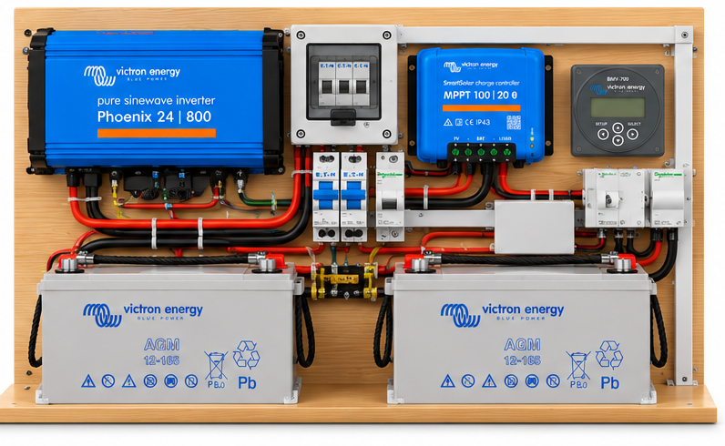 Kit sécurité électrique - 800VA / 160Ah (sans recharge solaire)