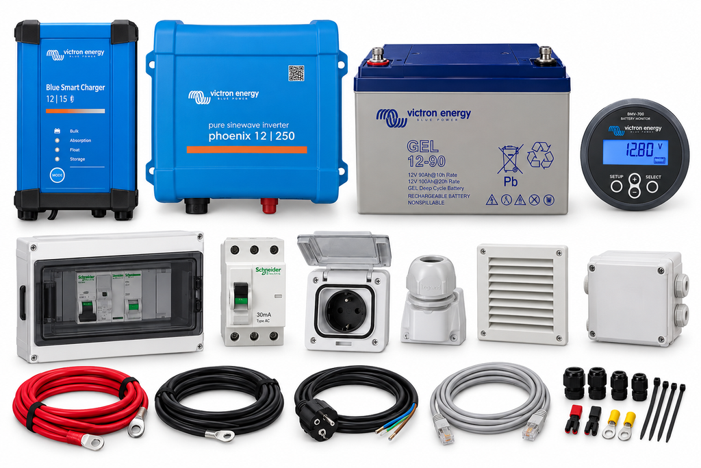 Kit coffret de sécurité électrique - 250VA / 90Ah (sans recharge solaire)