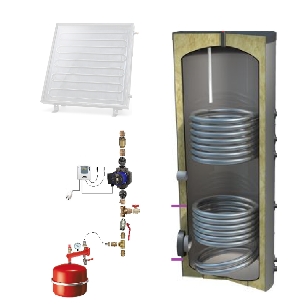 Base Pack Chauffe-eau solaire individuel 200L