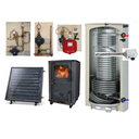 Système solaire combiné 150L - 2m2 + poêle Tinylus à fabriquer