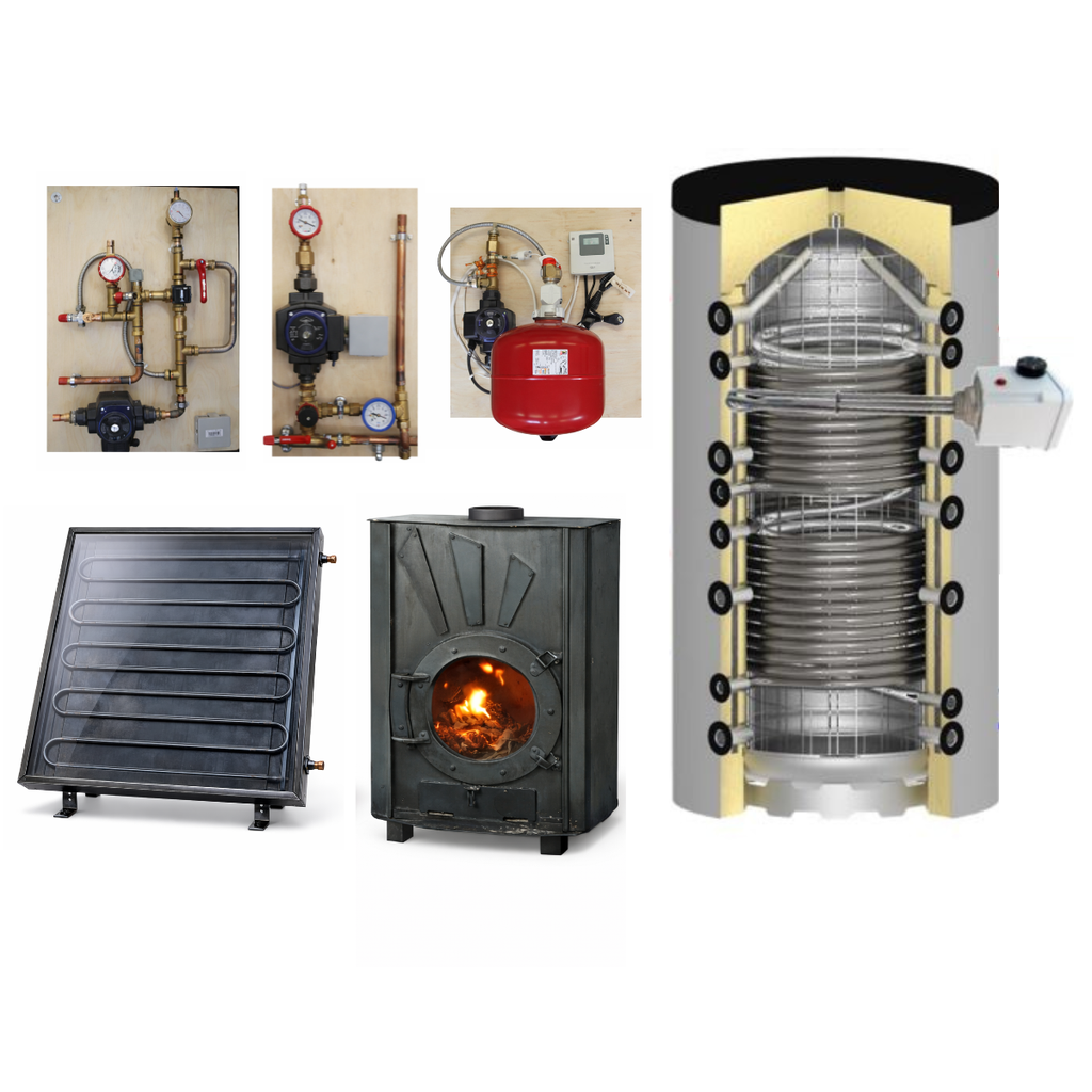 Système solaire combiné 500L - 6m2 + poêle Odyssey à fabriquer
