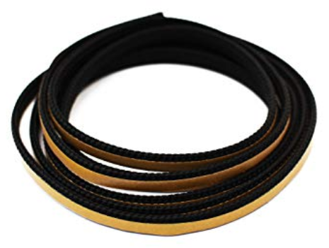 Joint tresse plat noir autocollant 8 x ep 2 mm au mL