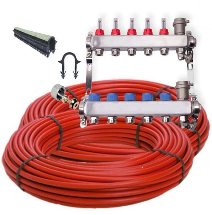 Kit plancher chauffant 5 voies 80m²