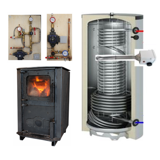 Système solaire combiné 150L + poêle Tinylus à fabriquer