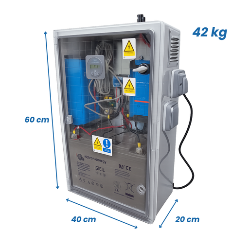 [KSE90C] Kit  coffret de sécurité électrique 250VA 90AH (Sans recharge solaires)