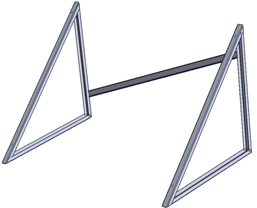 [MSol2m2INO] Support de fixation Inox pour panneaux thermiques 2m² Sol ou Toiture terrasse - MONTÉ